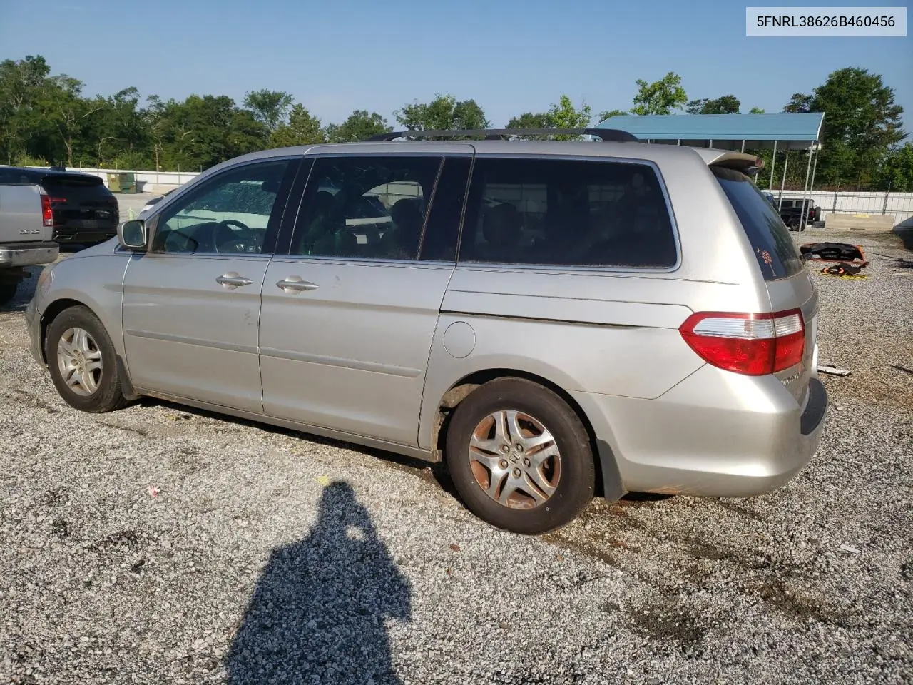 2006 Honda Odyssey Exl VIN: 5FNRL38626B460456 Lot: 62566855
