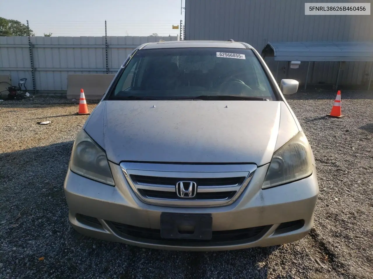 2006 Honda Odyssey Exl VIN: 5FNRL38626B460456 Lot: 62566855