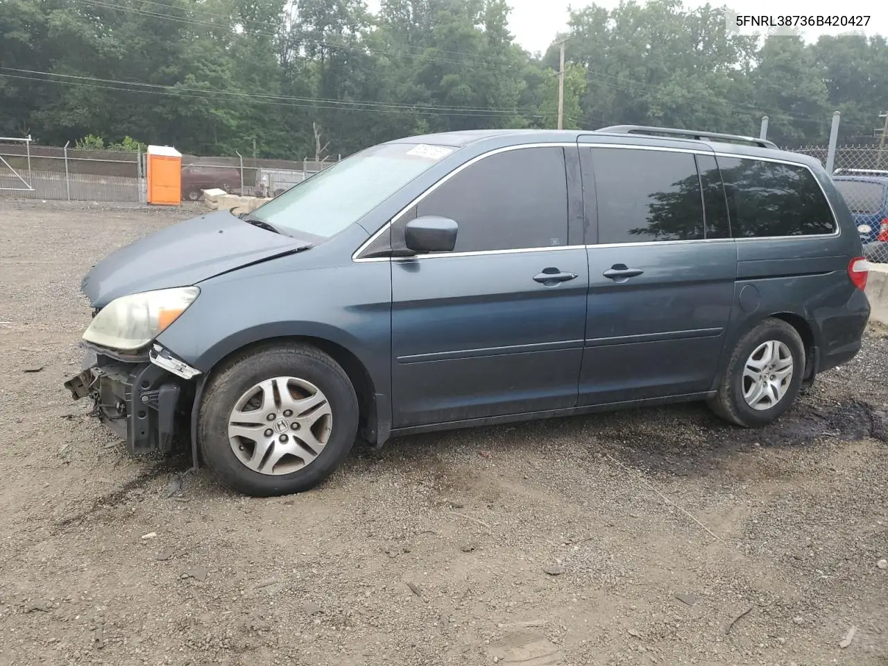 2006 Honda Odyssey Exl VIN: 5FNRL38736B420427 Lot: 62680165