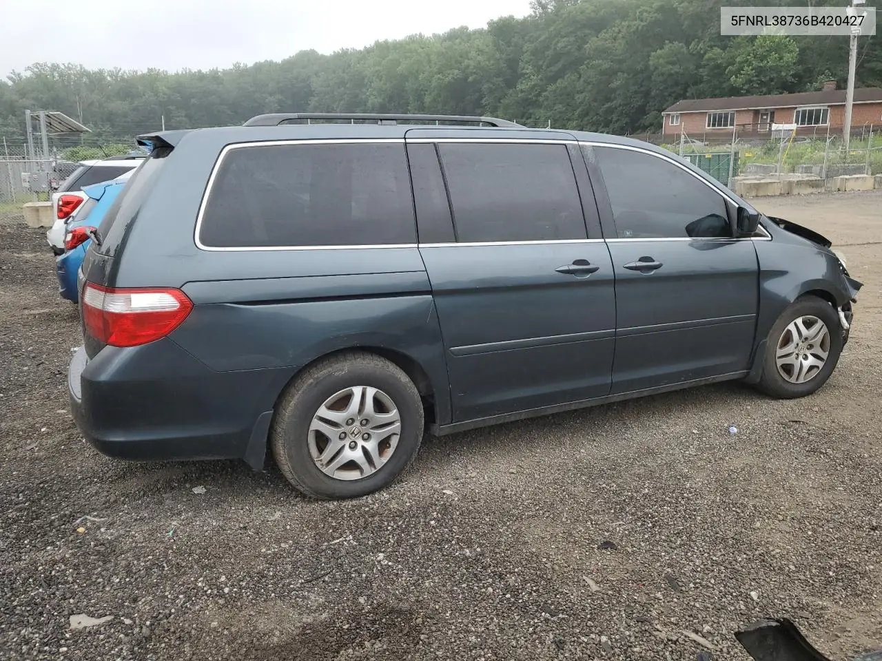 2006 Honda Odyssey Exl VIN: 5FNRL38736B420427 Lot: 62680165