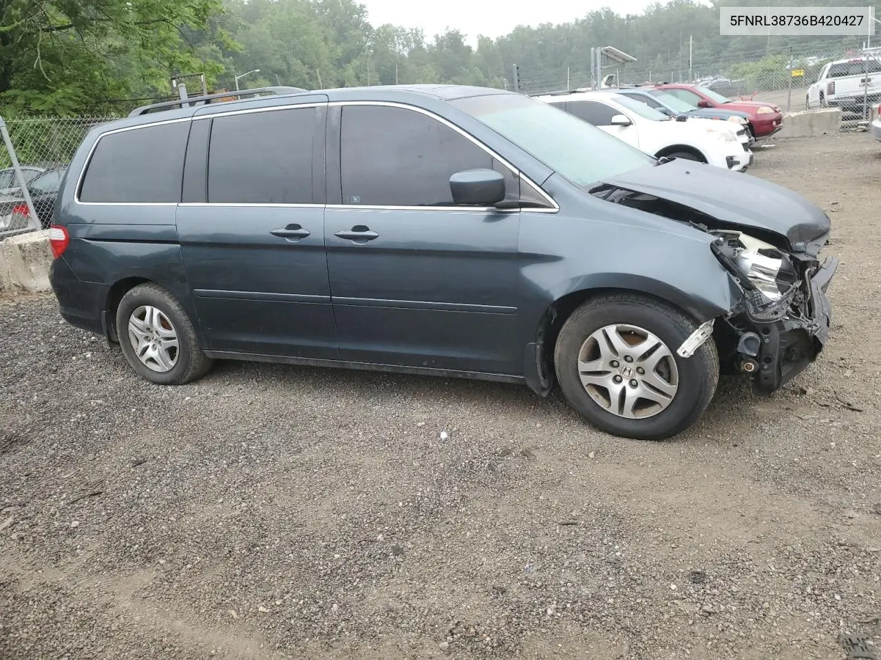2006 Honda Odyssey Exl VIN: 5FNRL38736B420427 Lot: 62680165