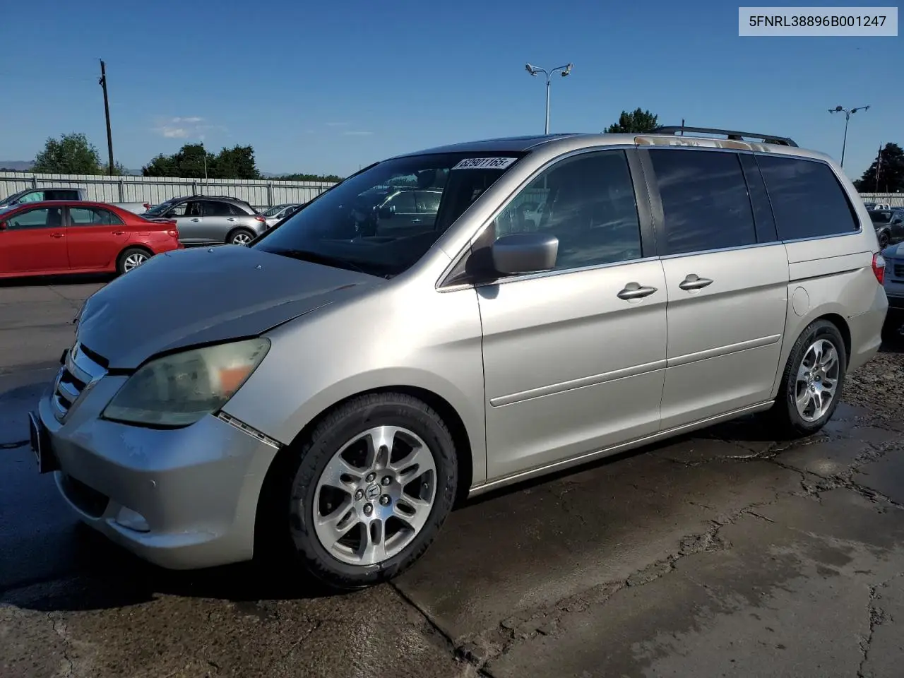 2006 Honda Odyssey Touring VIN: 5FNRL38896B001247 Lot: 62901165