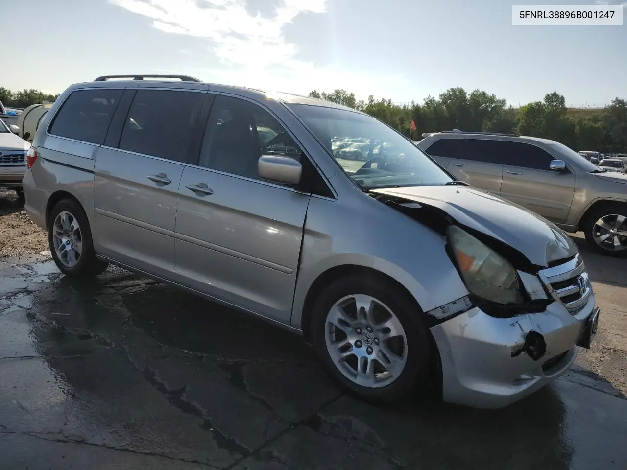 2006 Honda Odyssey Touring VIN: 5FNRL38896B001247 Lot: 62901165