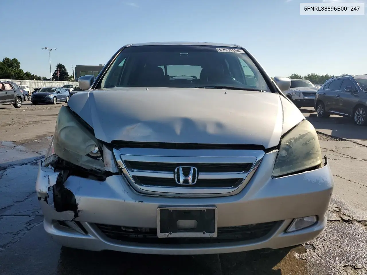 2006 Honda Odyssey Touring VIN: 5FNRL38896B001247 Lot: 62901165