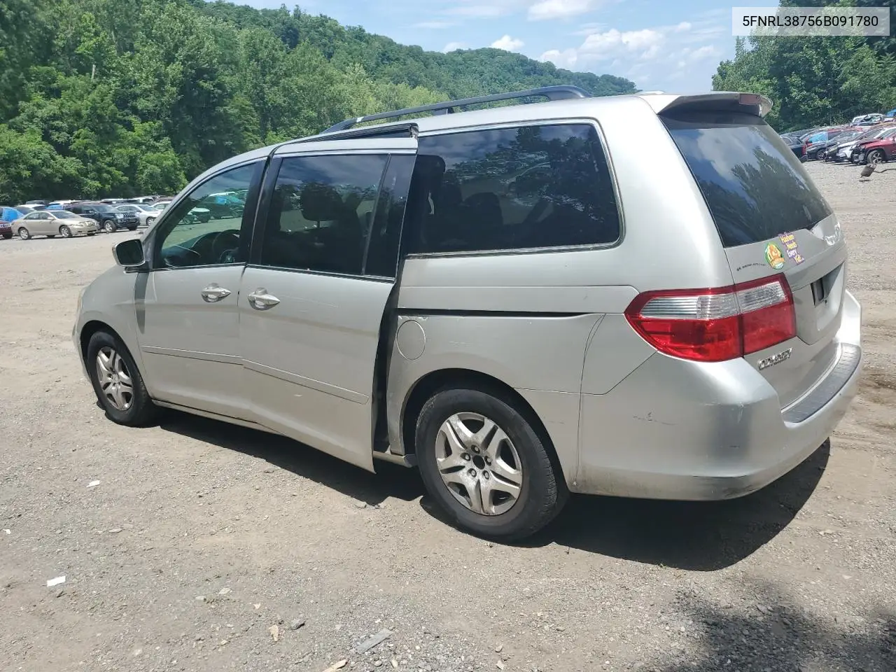 2006 Honda Odyssey Exl VIN: 5FNRL38756B091780 Lot: 63302825