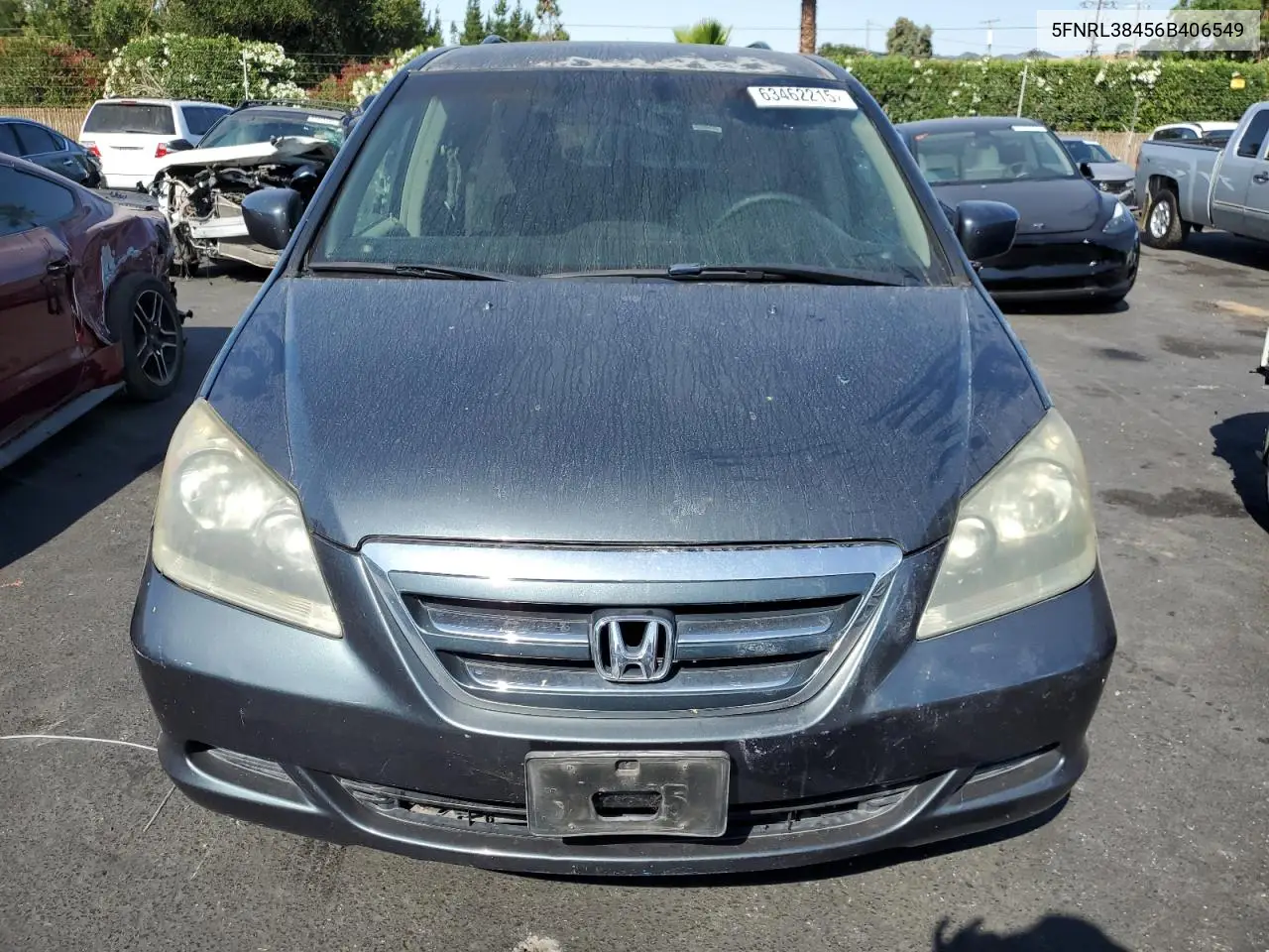 2006 Honda Odyssey Ex VIN: 5FNRL38456B406549 Lot: 63462215
