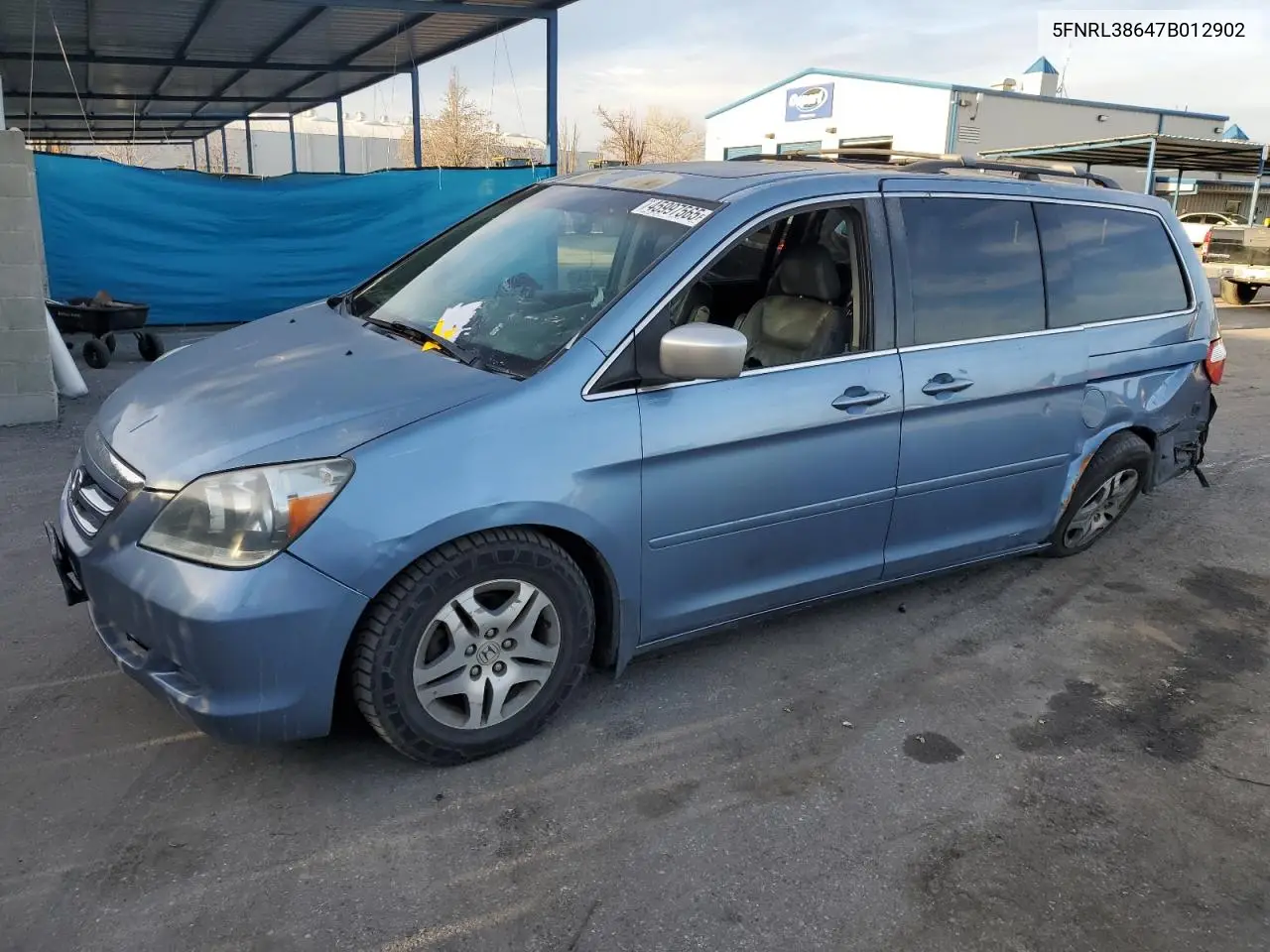 2007 Honda Odyssey Exl VIN: 5FNRL38647B012902 Lot: 45997565