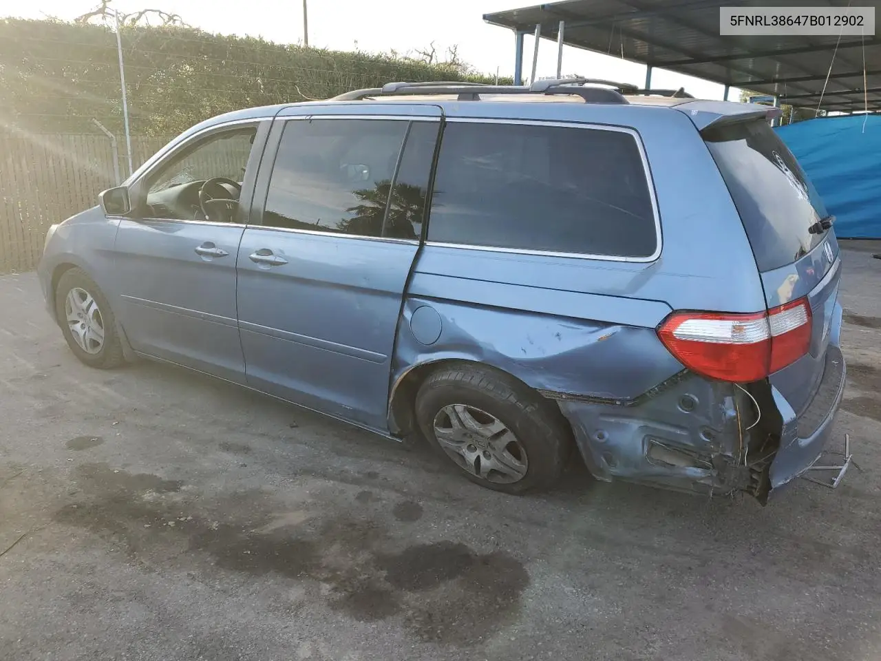 2007 Honda Odyssey Exl VIN: 5FNRL38647B012902 Lot: 45997565