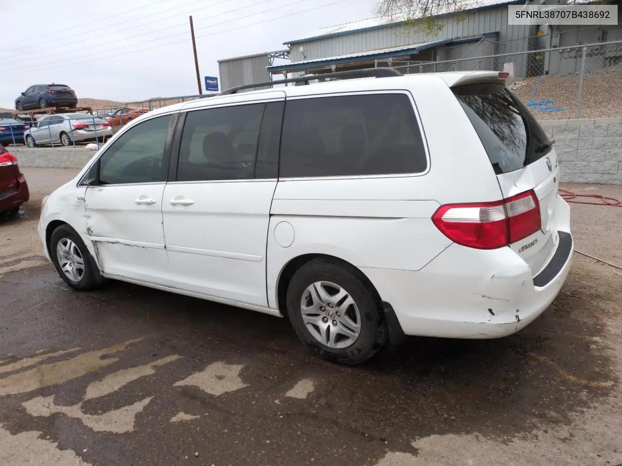 2007 Honda Odyssey Exl VIN: 5FNRL38707B438692 Lot: 51958665
