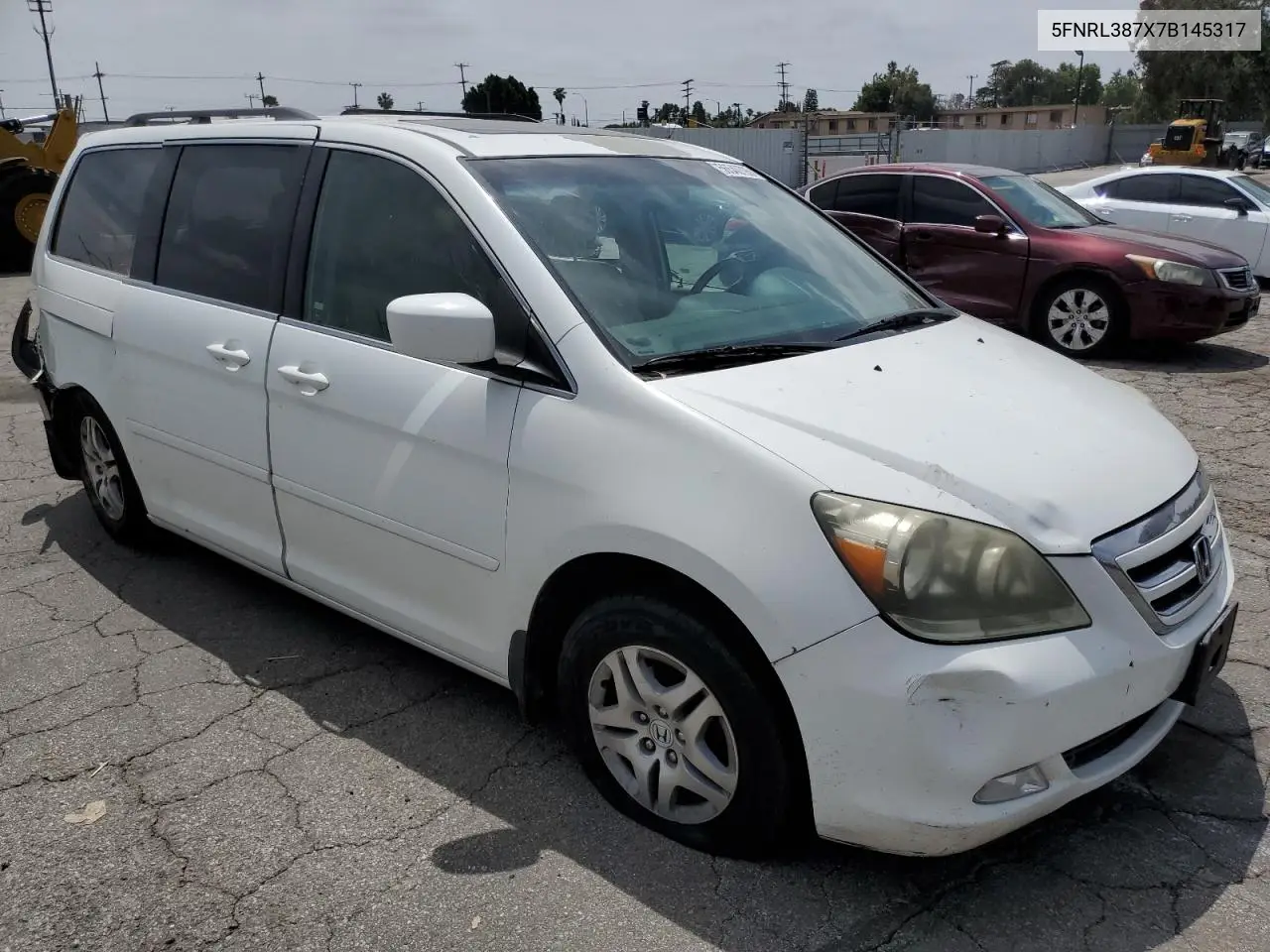 2007 Honda Odyssey Exl VIN: 5FNRL387X7B145317 Lot: 56540795
