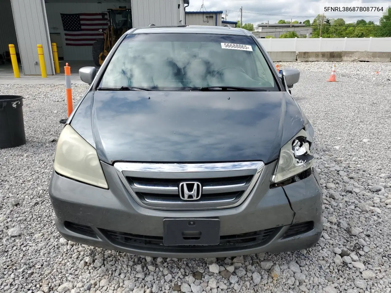 2007 Honda Odyssey Exl VIN: 5FNRL38687B087764 Lot: 56688065