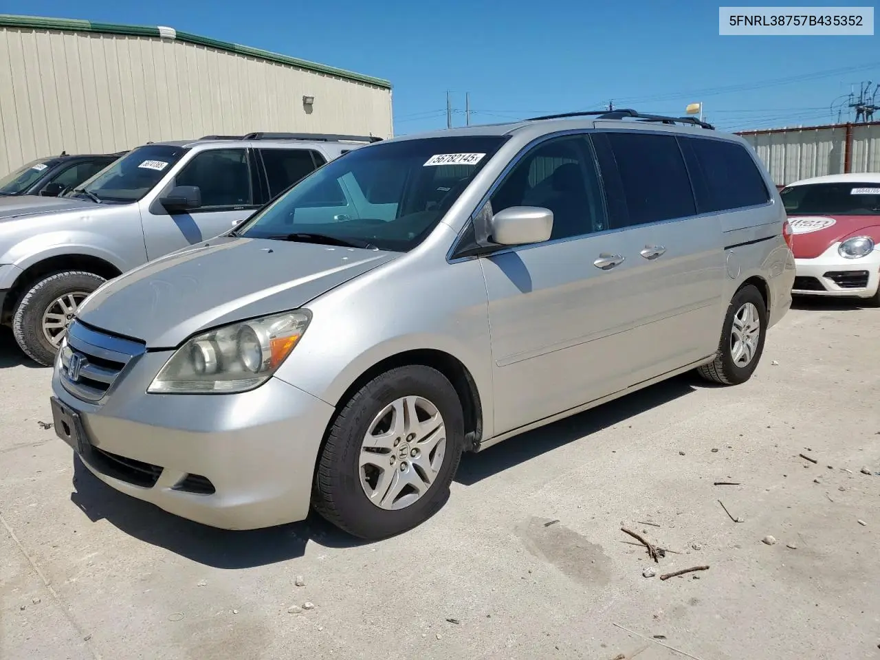 2007 Honda Odyssey Exl VIN: 5FNRL38757B435352 Lot: 56782145