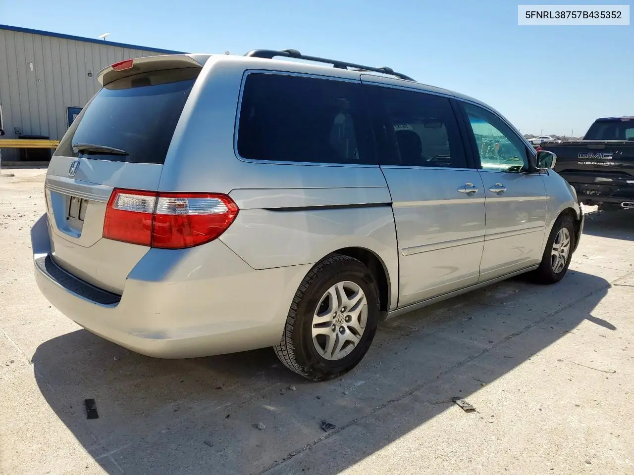 2007 Honda Odyssey Exl VIN: 5FNRL38757B435352 Lot: 56782145