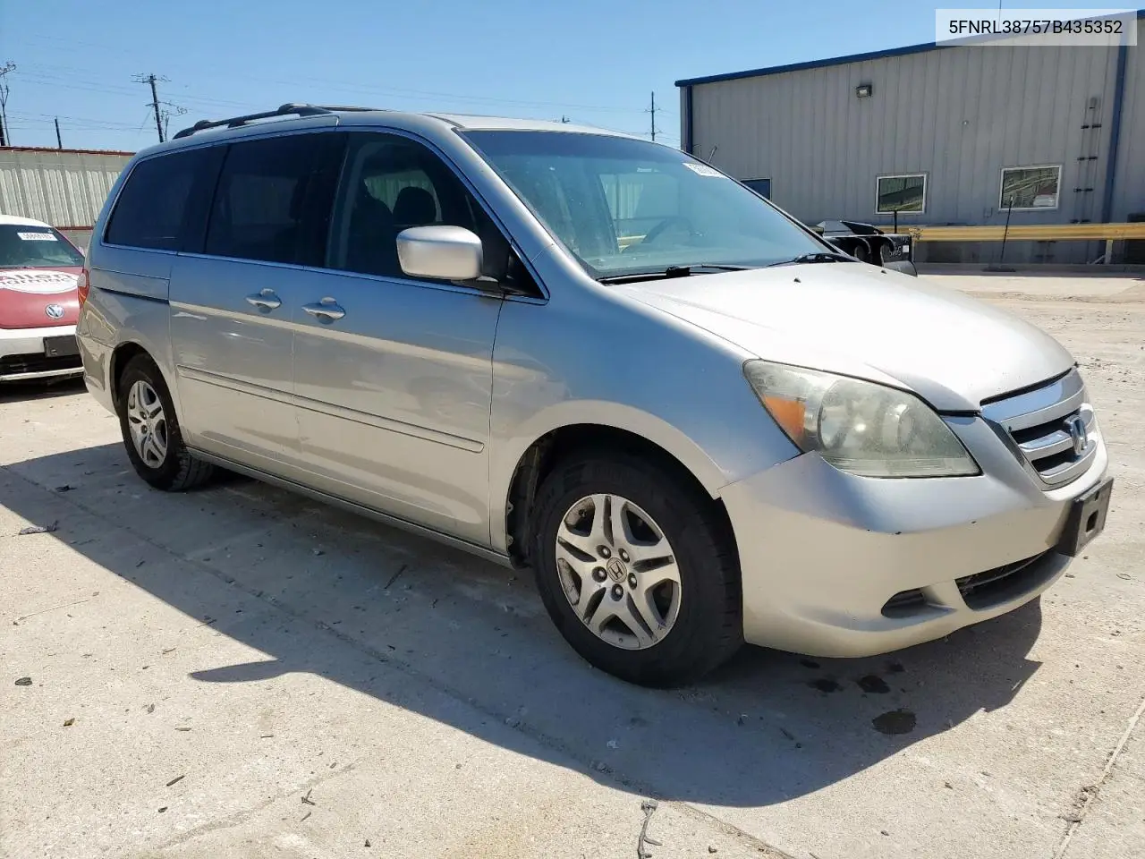 2007 Honda Odyssey Exl VIN: 5FNRL38757B435352 Lot: 56782145