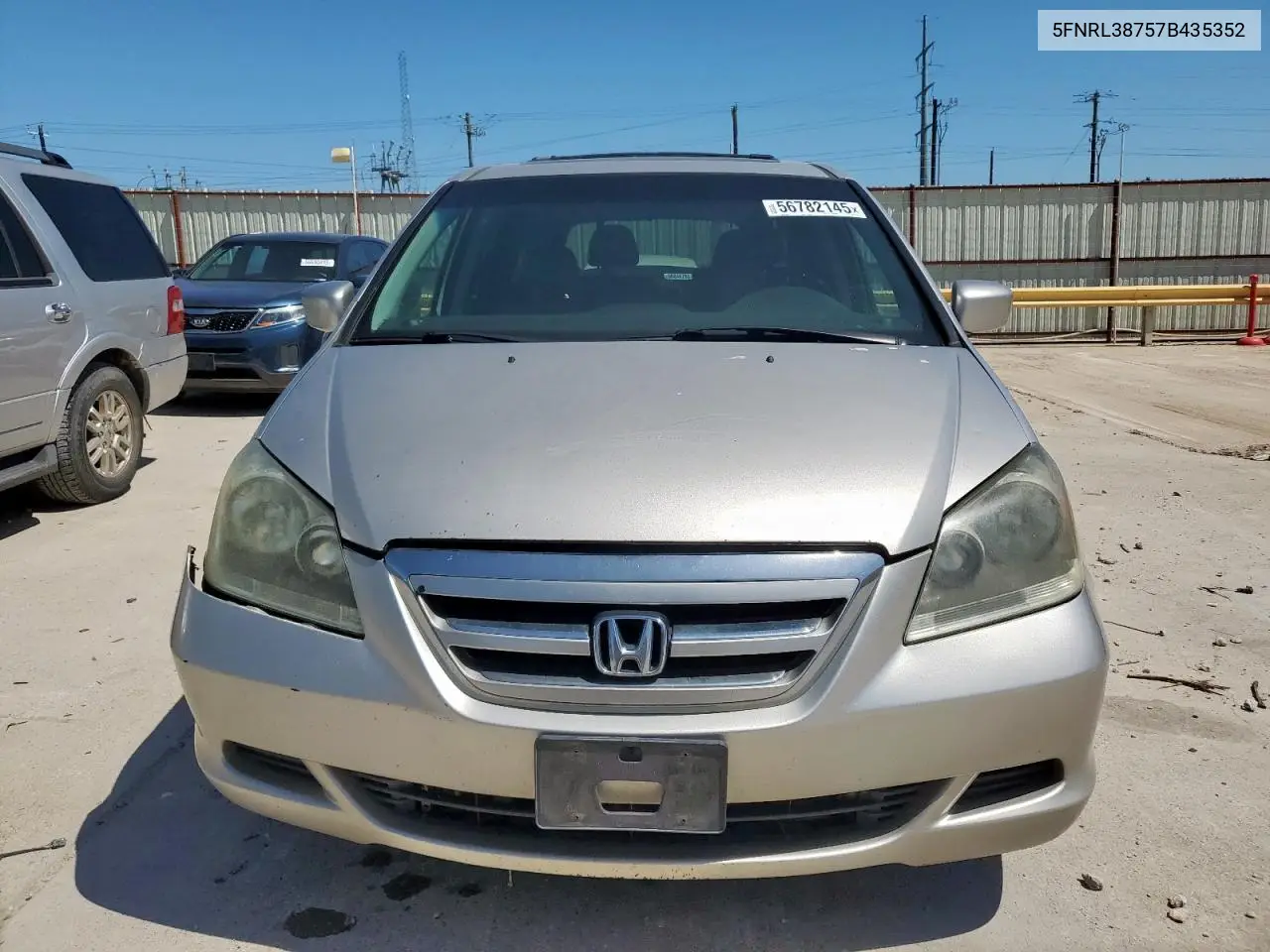 2007 Honda Odyssey Exl VIN: 5FNRL38757B435352 Lot: 56782145