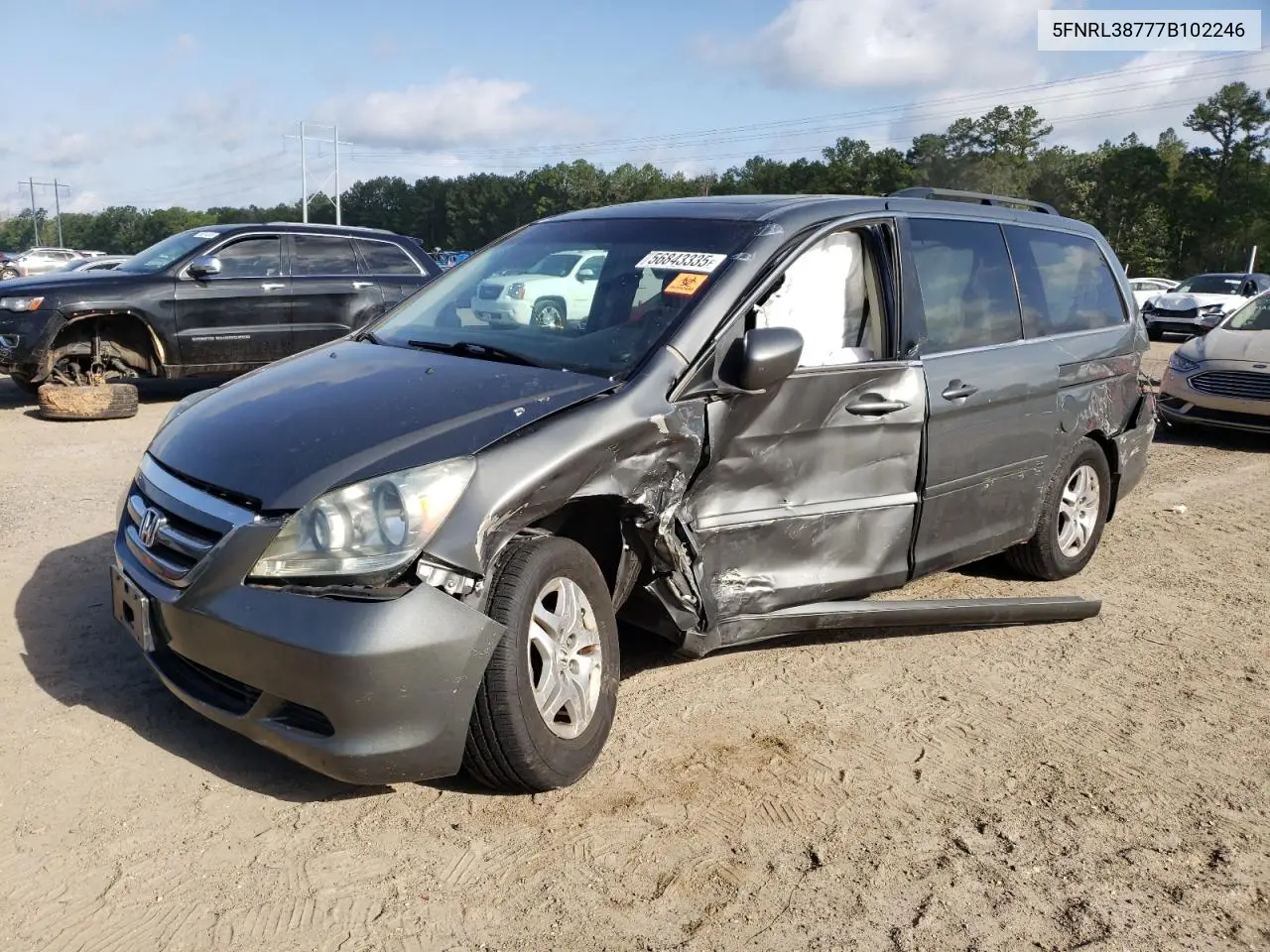 2007 Honda Odyssey Exl VIN: 5FNRL38777B102246 Lot: 56843335