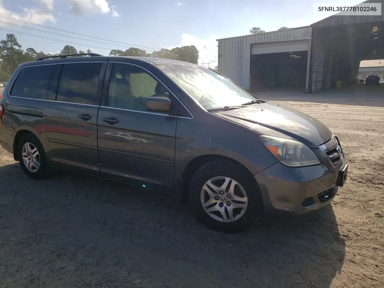 2007 Honda Odyssey Exl VIN: 5FNRL38777B102246 Lot: 56843335