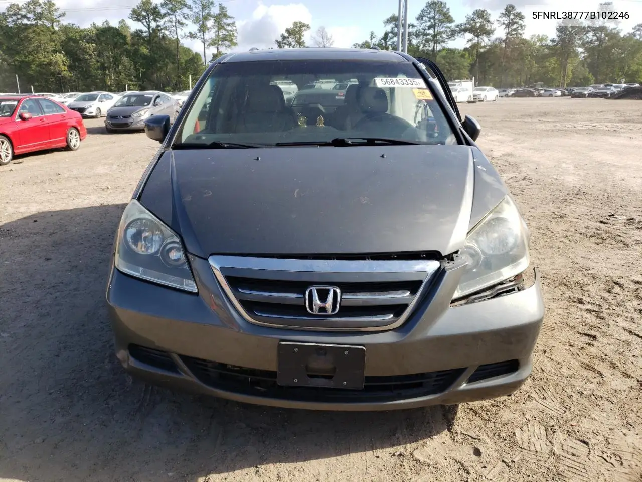 2007 Honda Odyssey Exl VIN: 5FNRL38777B102246 Lot: 56843335