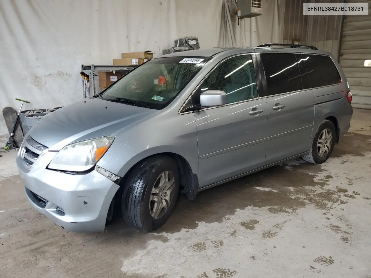 2007 Honda Odyssey Ex VIN: 5FNRL38427B018731 Lot: 56844265