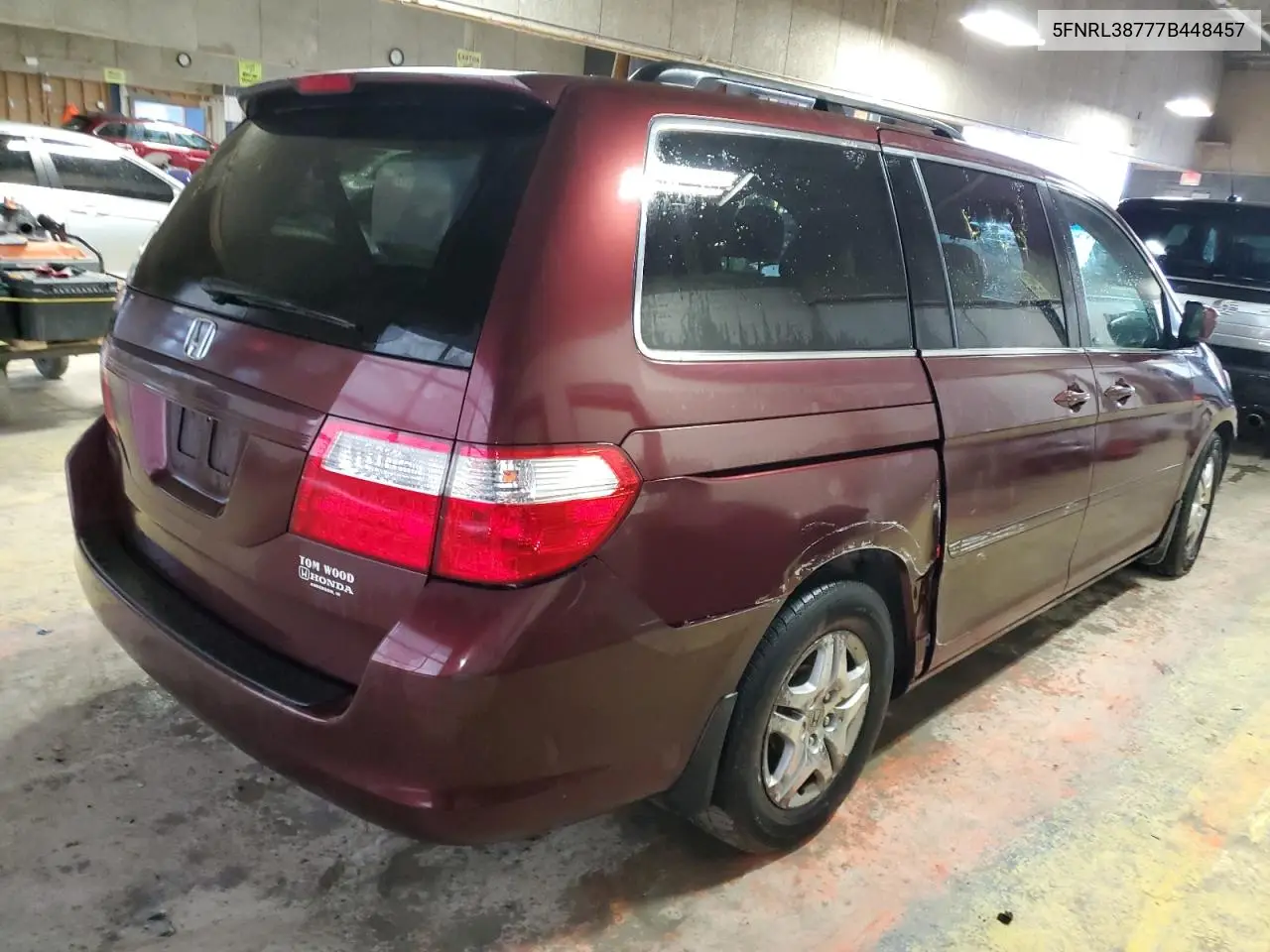 2007 Honda Odyssey Exl VIN: 5FNRL38777B448457 Lot: 56893595
