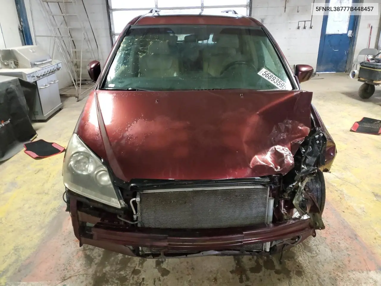 2007 Honda Odyssey Exl VIN: 5FNRL38777B448457 Lot: 56893595