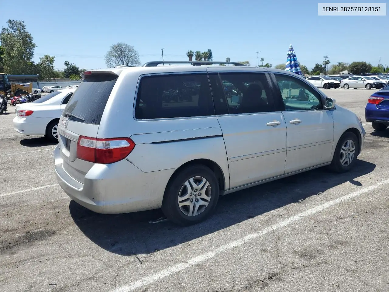 2007 Honda Odyssey Exl VIN: 5FNRL38757B128151 Lot: 57239895