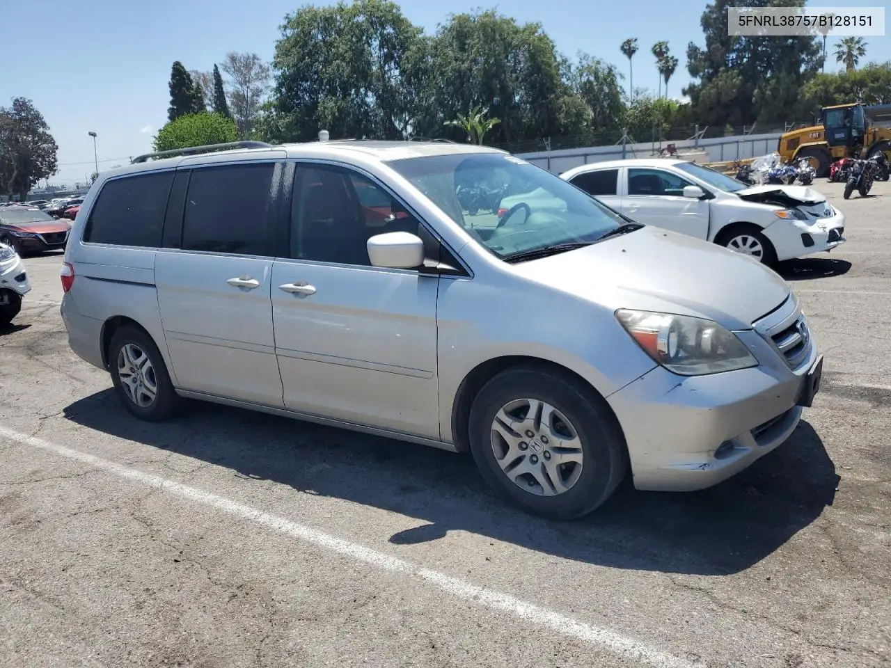 2007 Honda Odyssey Exl VIN: 5FNRL38757B128151 Lot: 57239895