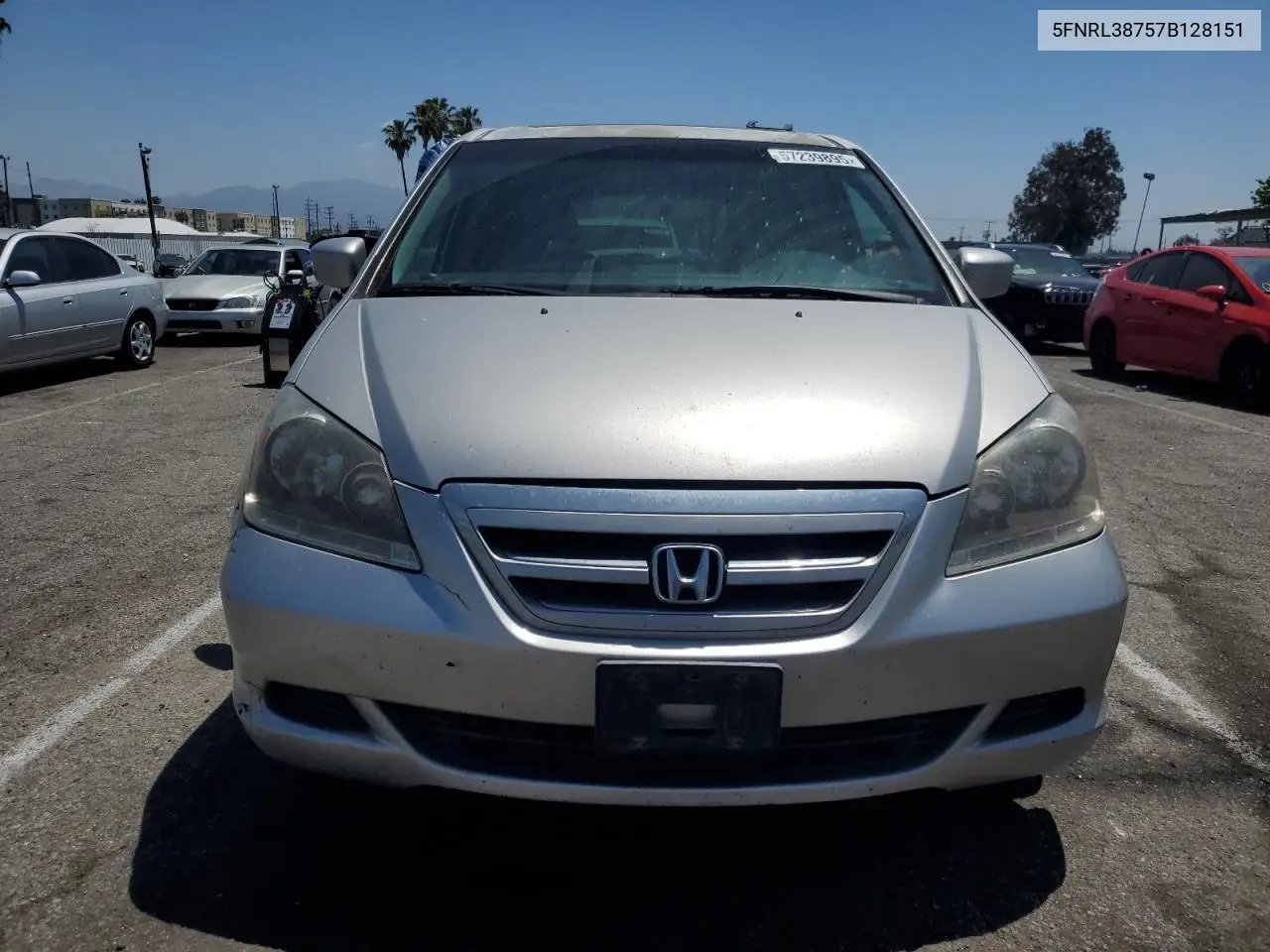 2007 Honda Odyssey Exl VIN: 5FNRL38757B128151 Lot: 57239895