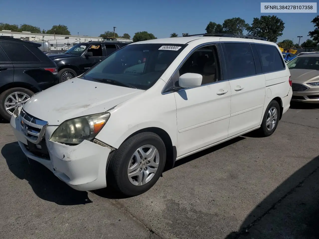 2007 Honda Odyssey Ex VIN: 5FNRL38427B107358 Lot: 60688865