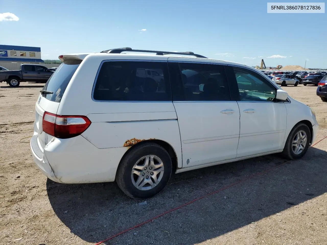 2007 Honda Odyssey Exl VIN: 5FNRL38607B127836 Lot: 61858225