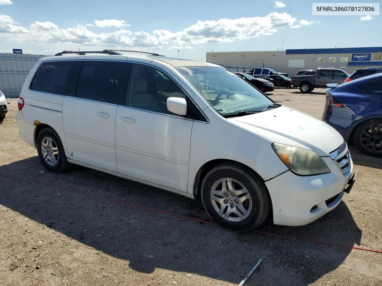 2007 Honda Odyssey Exl VIN: 5FNRL38607B127836 Lot: 61858225