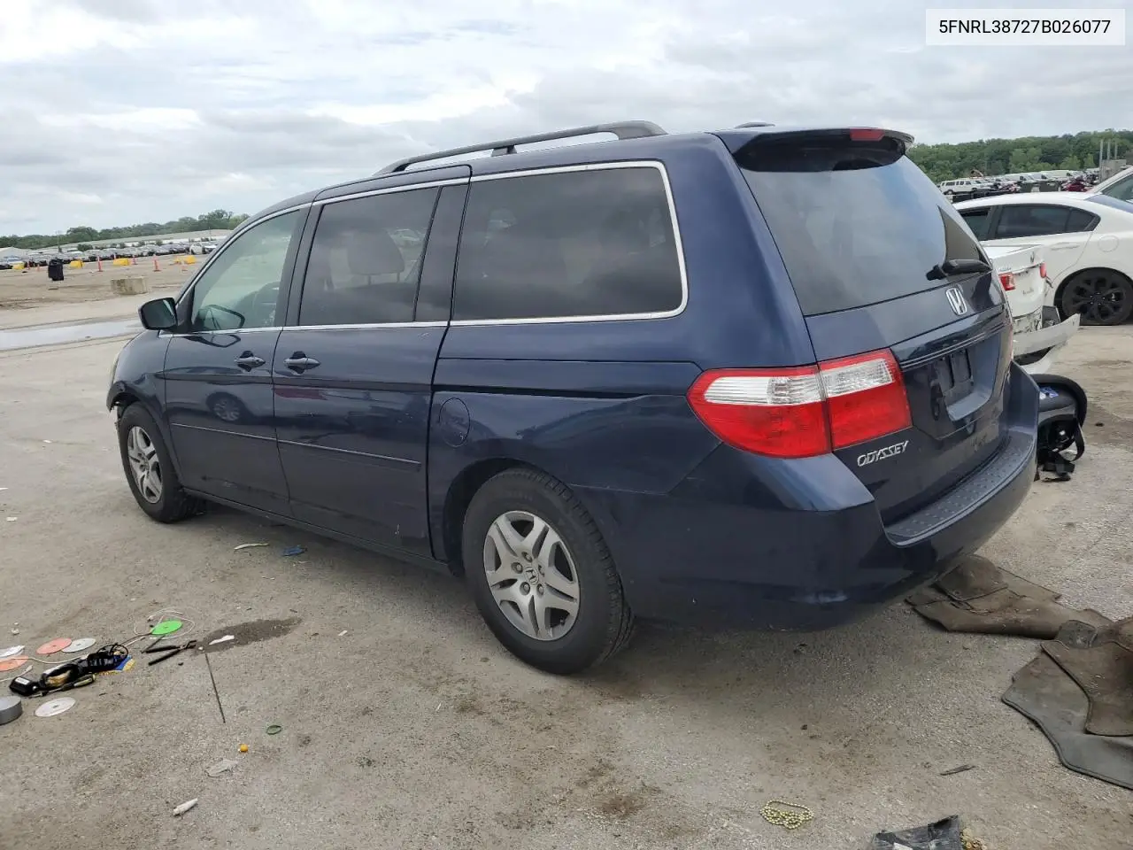 2007 Honda Odyssey Exl VIN: 5FNRL38727B026077 Lot: 62020375