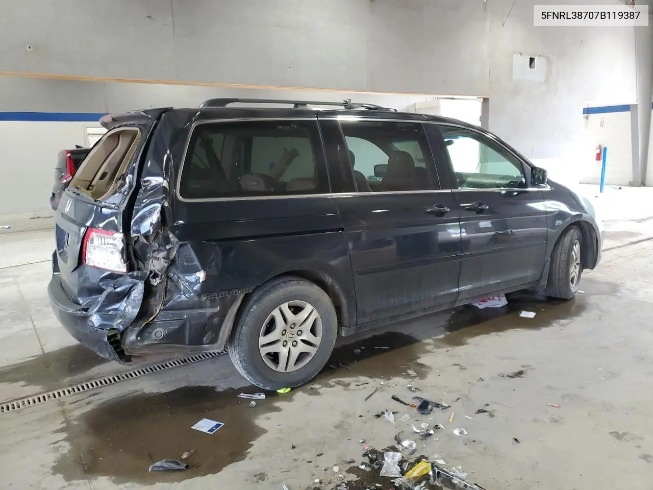 2007 Honda Odyssey Exl VIN: 5FNRL38707B119387 Lot: 62262505