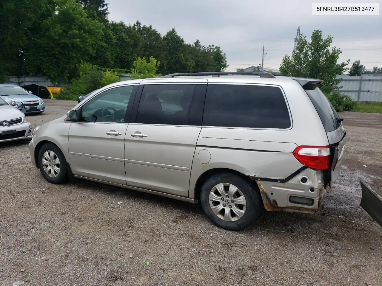 2007 Honda Odyssey Ex VIN: 5FNRL38427B513477 Lot: 62457695