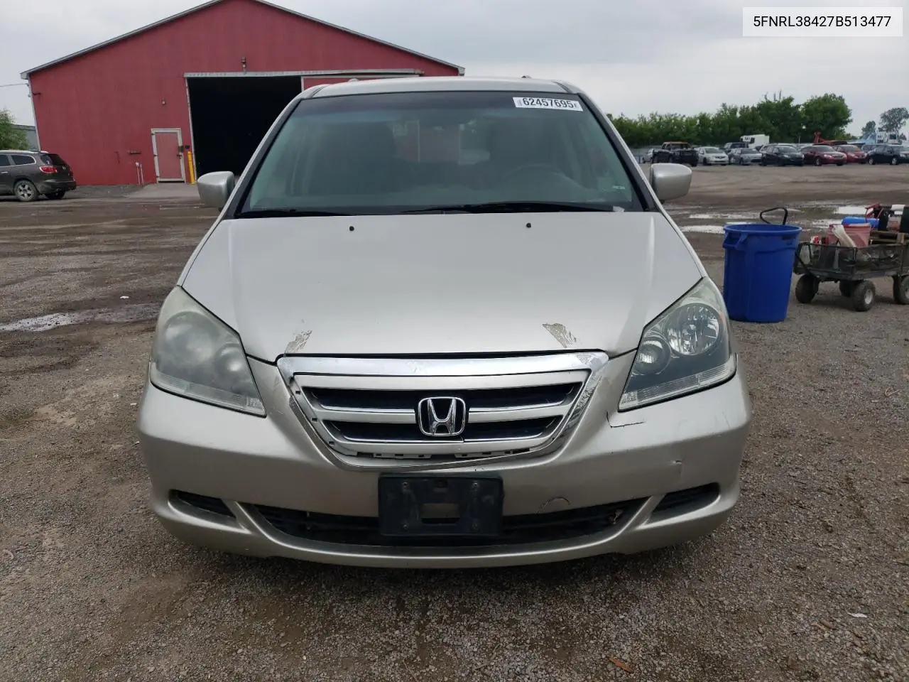 2007 Honda Odyssey Ex VIN: 5FNRL38427B513477 Lot: 62457695