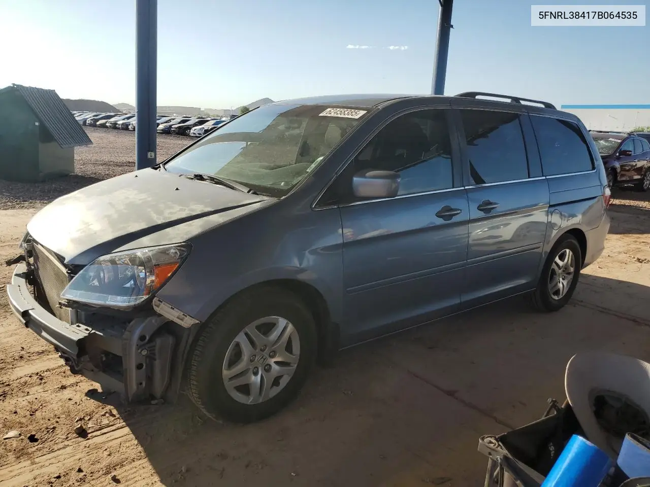 2007 Honda Odyssey Ex VIN: 5FNRL38417B064535 Lot: 62458385