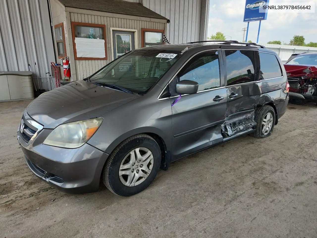 2007 Honda Odyssey Exl VIN: 5FNRL38797B456642 Lot: 62516015