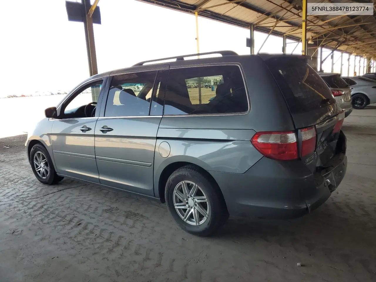 2007 Honda Odyssey Touring VIN: 5FNRL38847B123774 Lot: 62596945