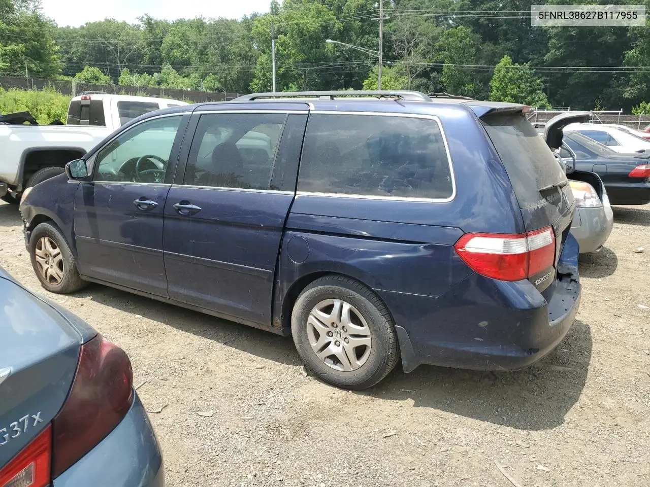 2007 Honda Odyssey Exl VIN: 5FNRL38627B117955 Lot: 62692435