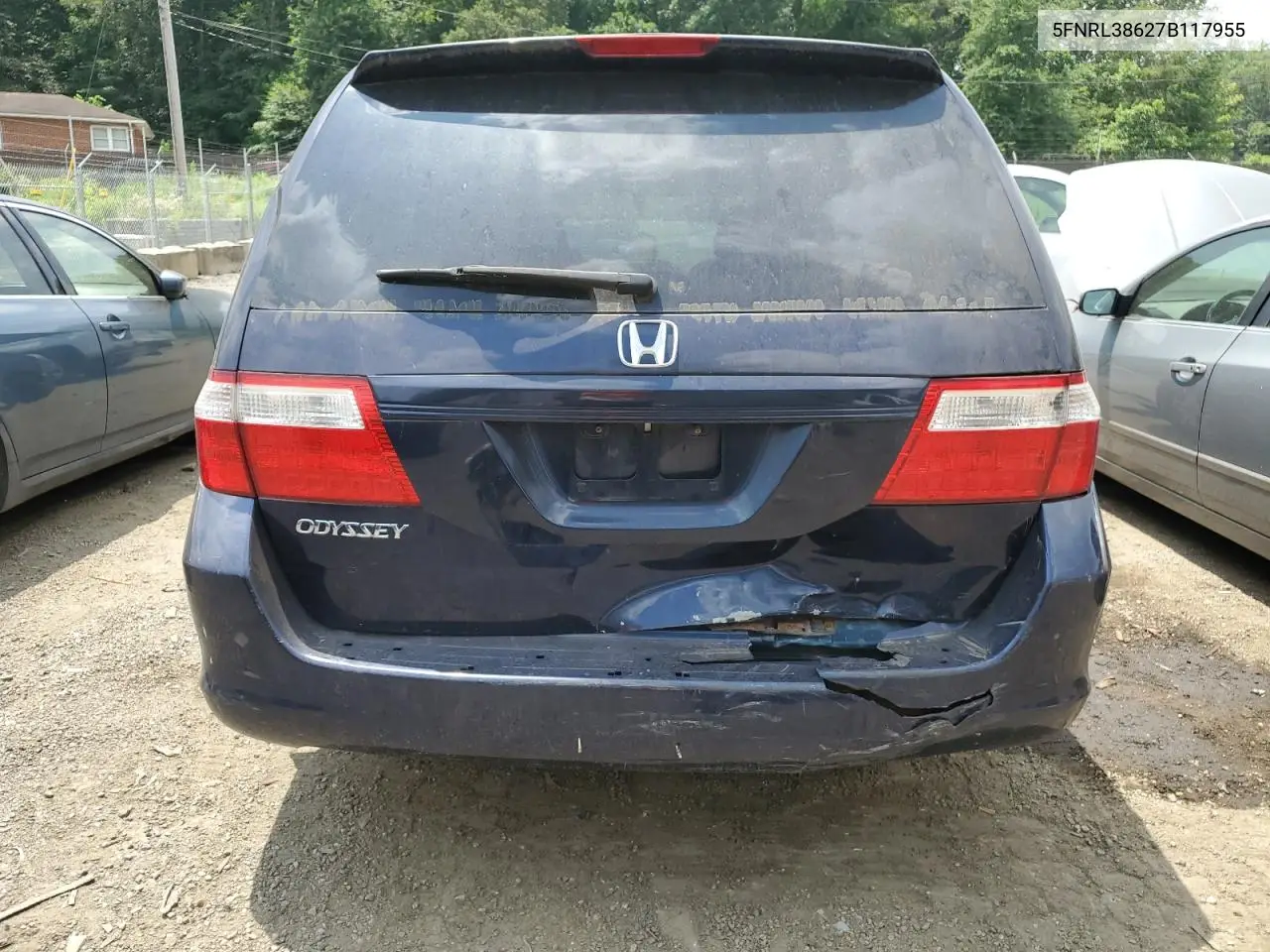 2007 Honda Odyssey Exl VIN: 5FNRL38627B117955 Lot: 62692435