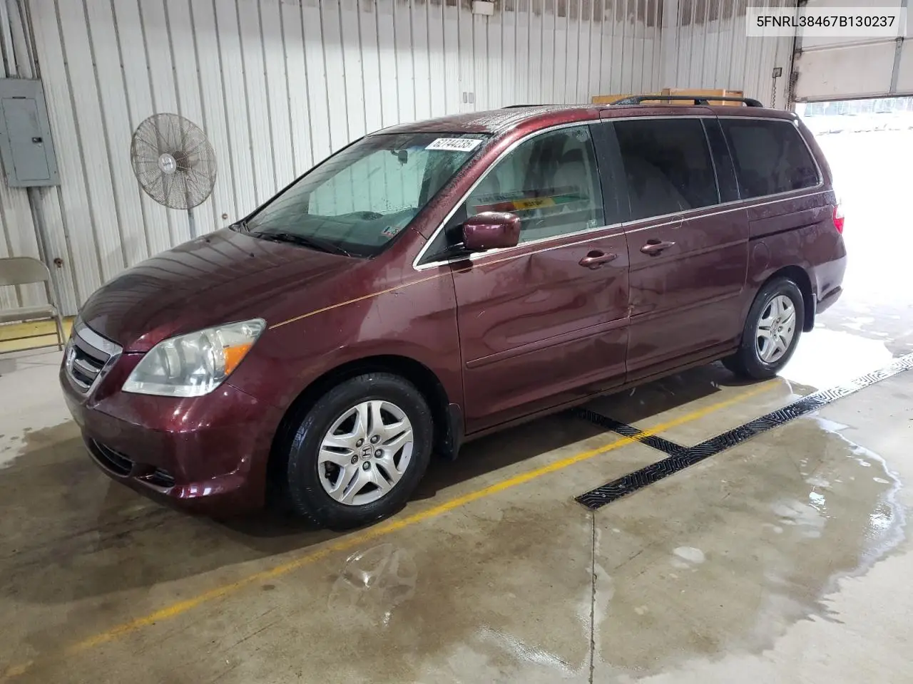 2007 Honda Odyssey Ex VIN: 5FNRL38467B130237 Lot: 62744235