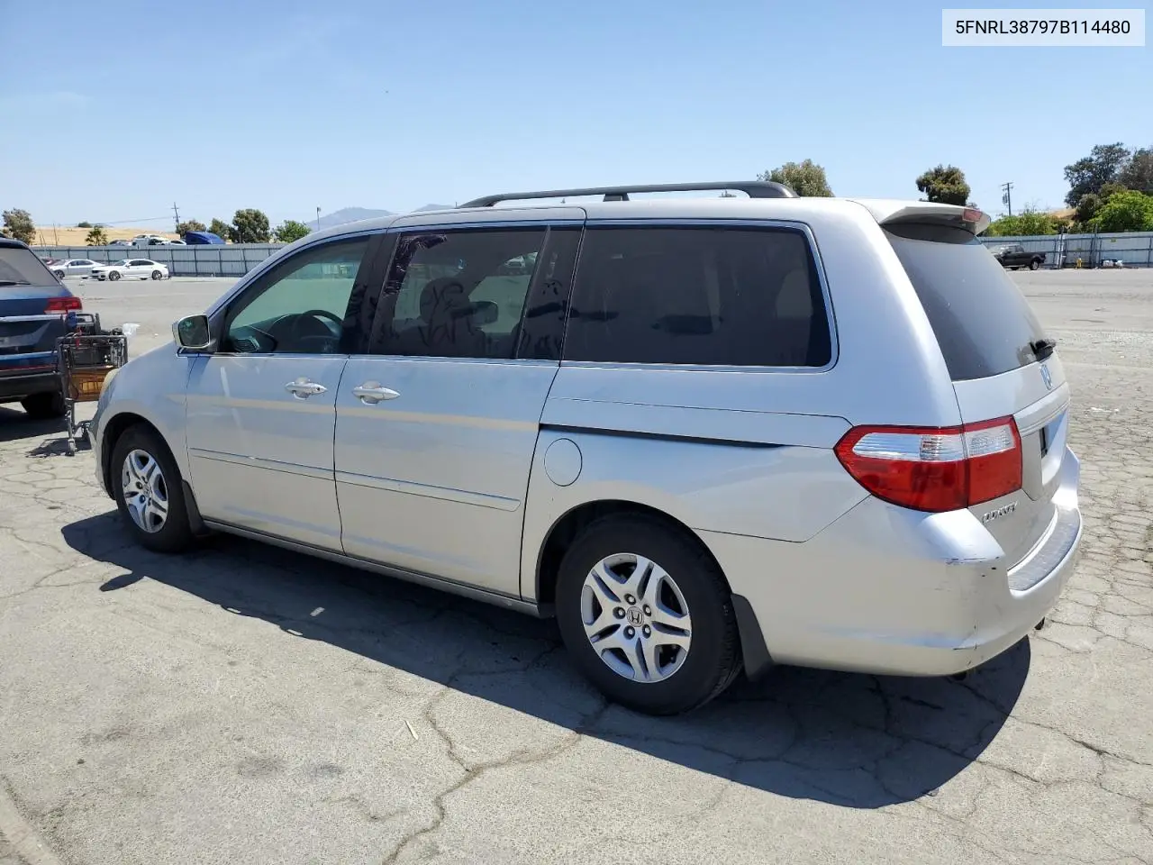 2007 Honda Odyssey Exl VIN: 5FNRL38797B114480 Lot: 62785755
