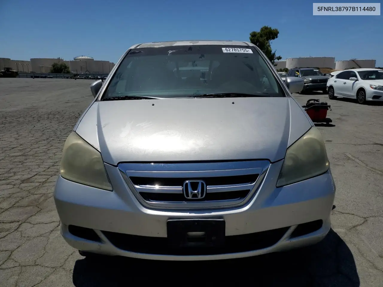 2007 Honda Odyssey Exl VIN: 5FNRL38797B114480 Lot: 62785755