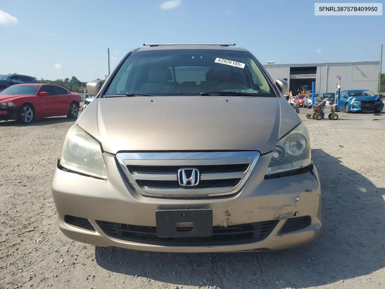 2007 Honda Odyssey Exl VIN: 5FNRL38757B409950 Lot: 62826105