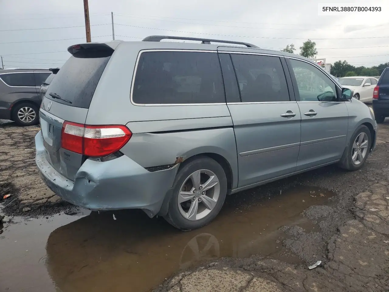 2007 Honda Odyssey Touring VIN: 5FNRL38807B004393 Lot: 62841205