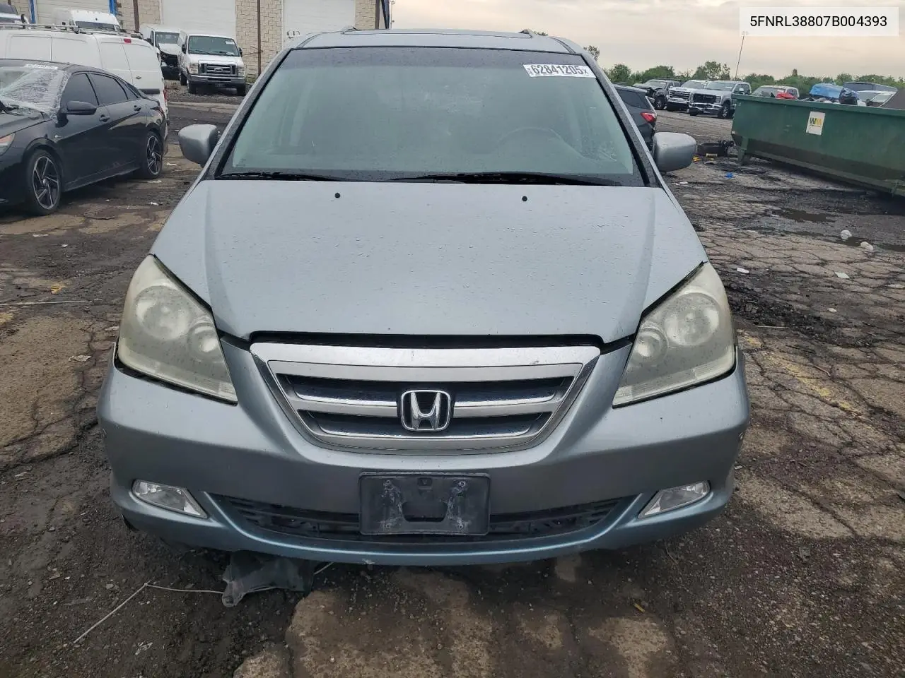 2007 Honda Odyssey Touring VIN: 5FNRL38807B004393 Lot: 62841205