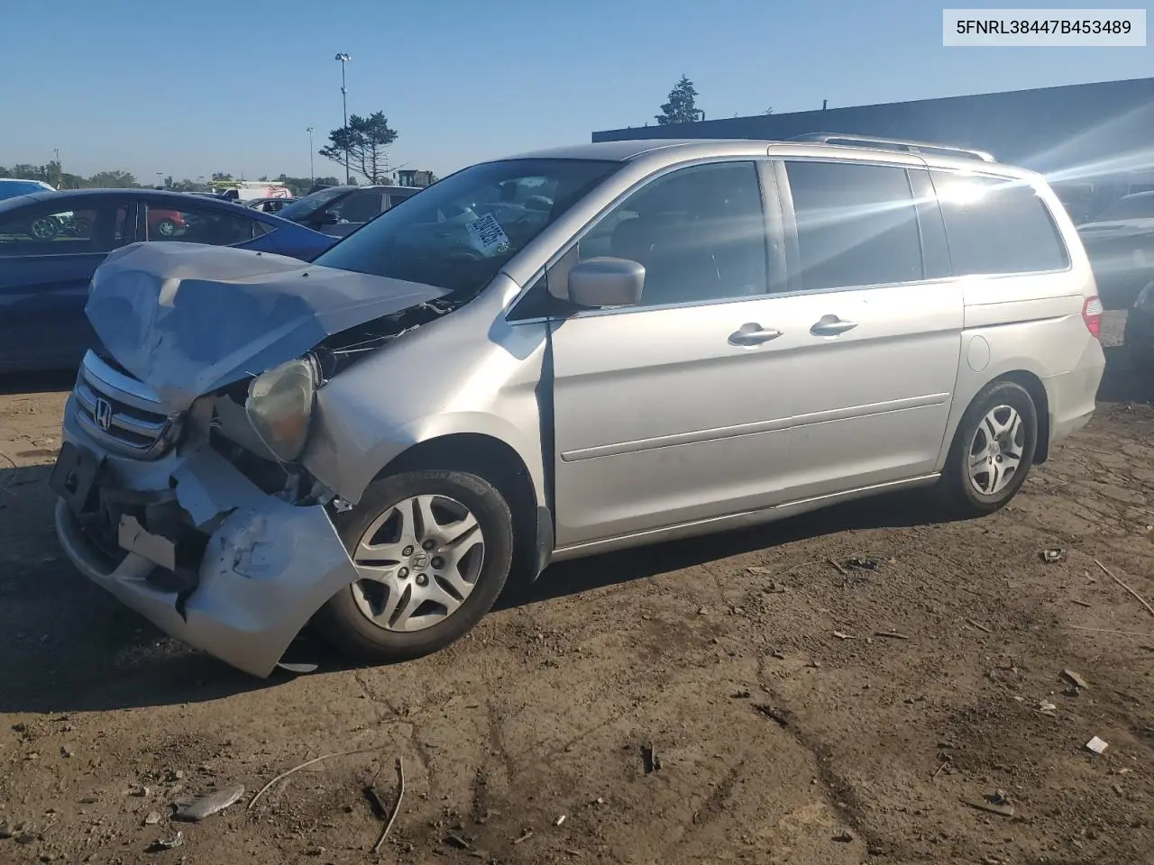 2007 Honda Odyssey Ex VIN: 5FNRL38447B453489 Lot: 62841325