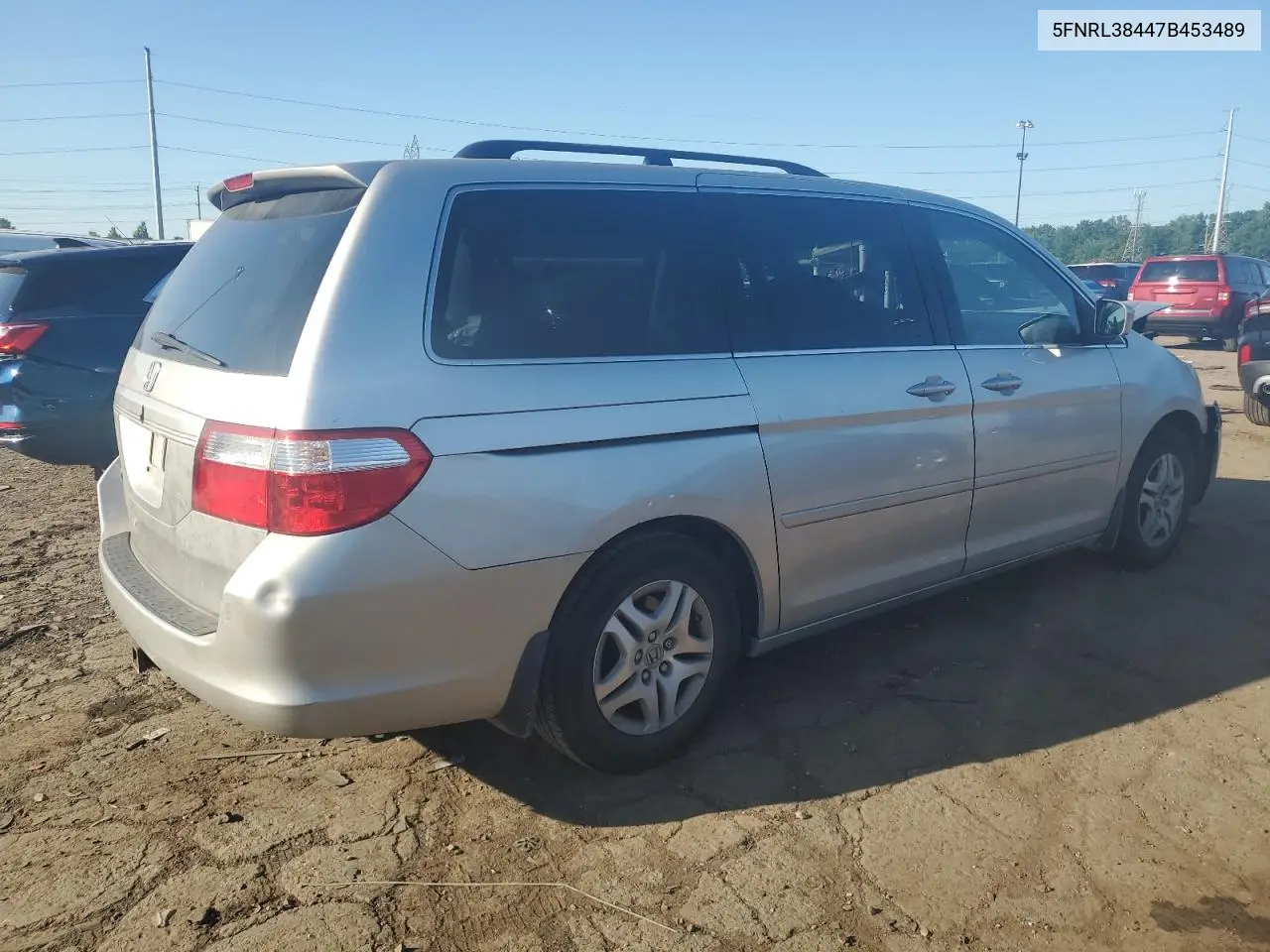 2007 Honda Odyssey Ex VIN: 5FNRL38447B453489 Lot: 62841325