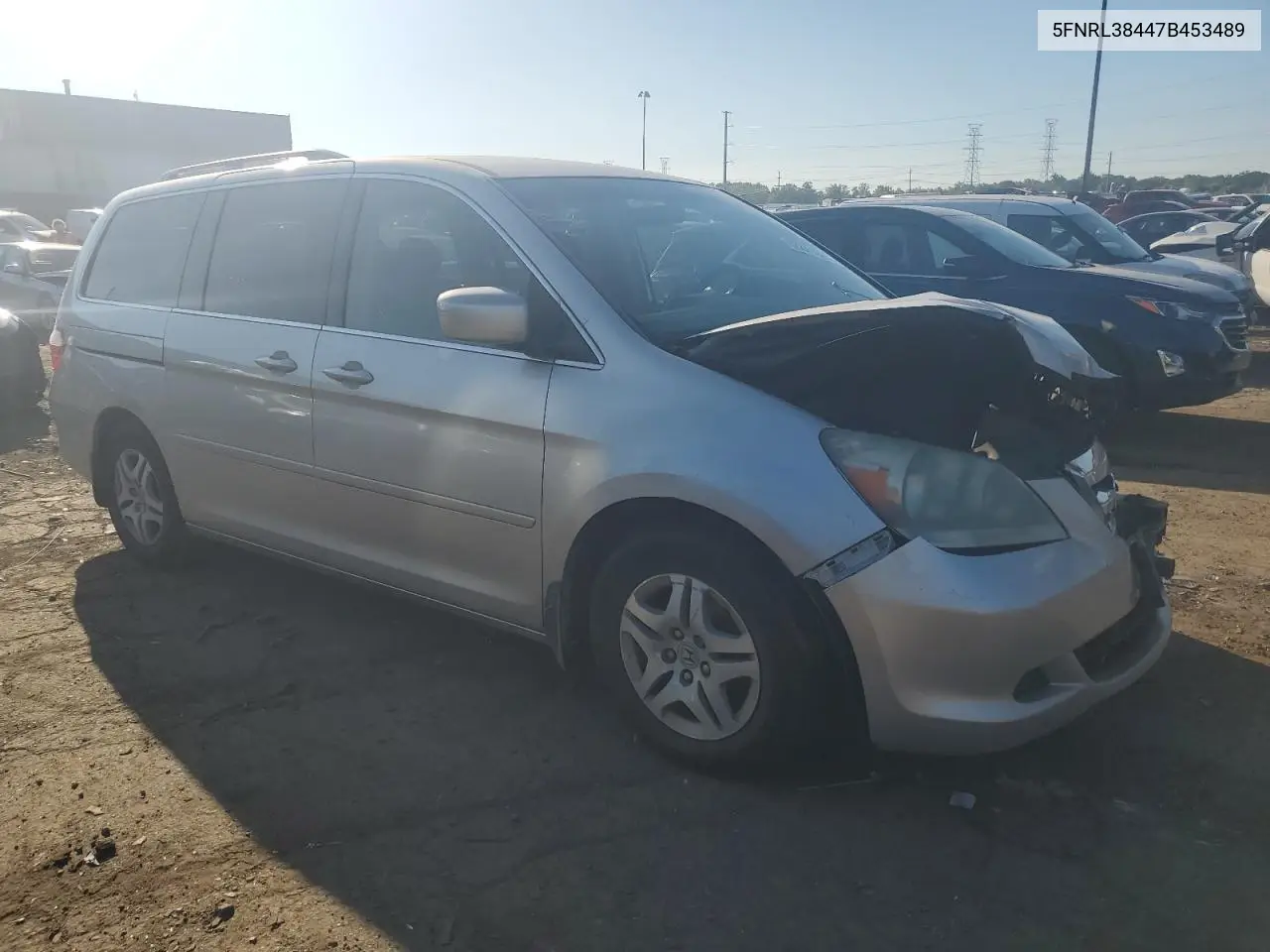 2007 Honda Odyssey Ex VIN: 5FNRL38447B453489 Lot: 62841325