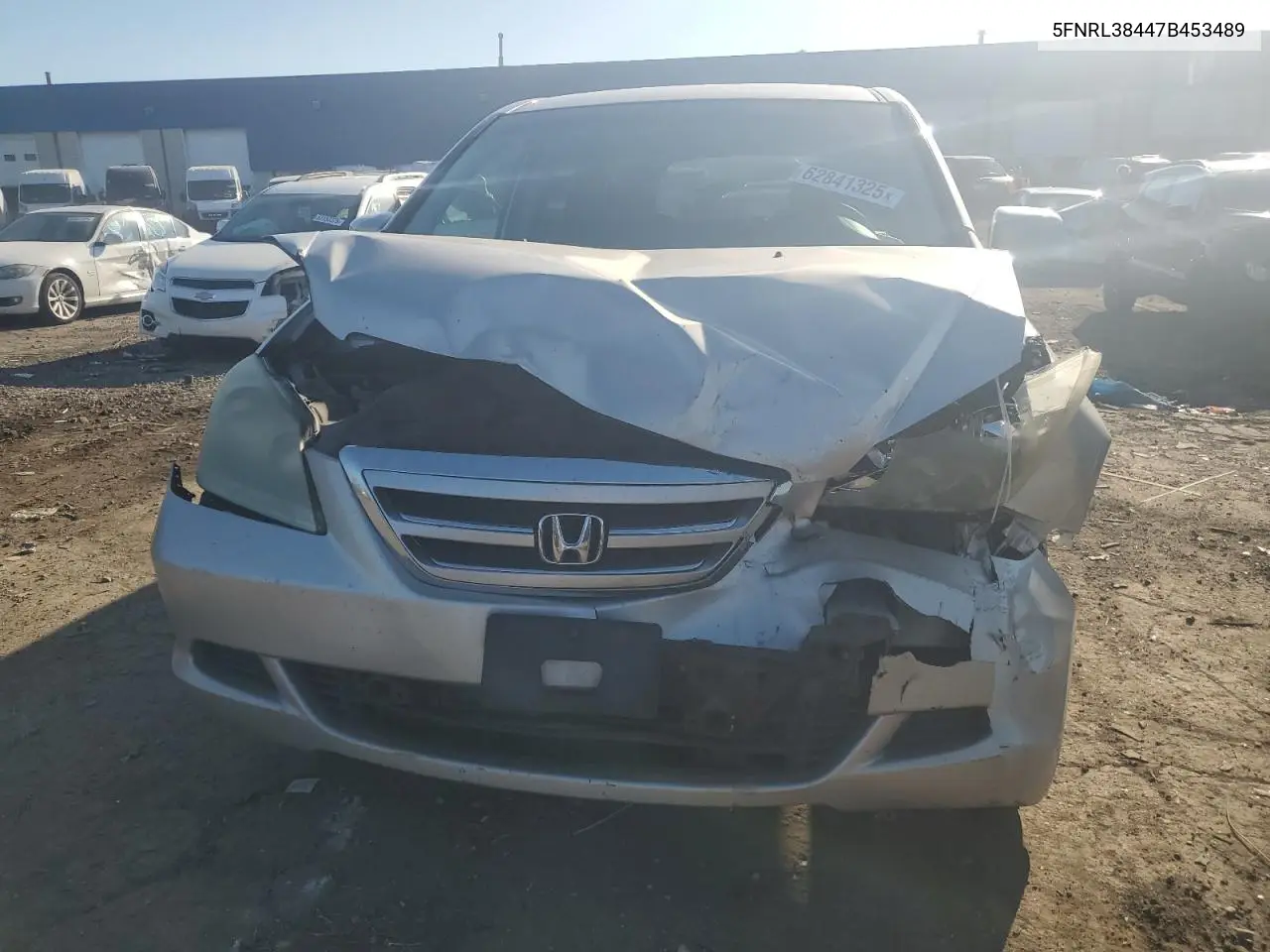 2007 Honda Odyssey Ex VIN: 5FNRL38447B453489 Lot: 62841325